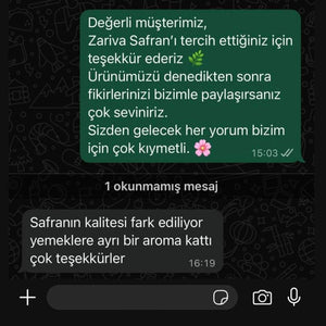 WhatsApp'tan iletilen müşteri mesajı