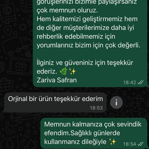 WhatsApp'tan iletilen müşteri mesajı