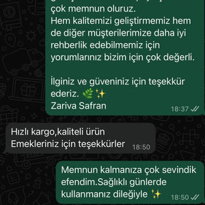 WhatsApp'tan iletilen müşteri mesajı