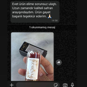 WhatsApp'tan iletilen müşteri mesajı