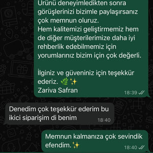 WhatsApp'tan iletilen müşteri mesajı