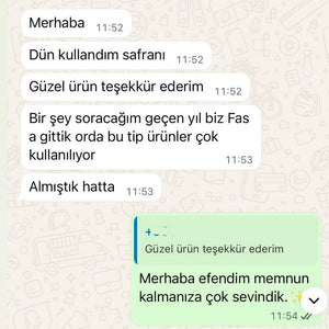 WhatsApp'tan iletilen müşteri mesajı